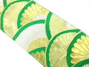 アンティーク　山並に菊模様織り出し袋帯（材料）